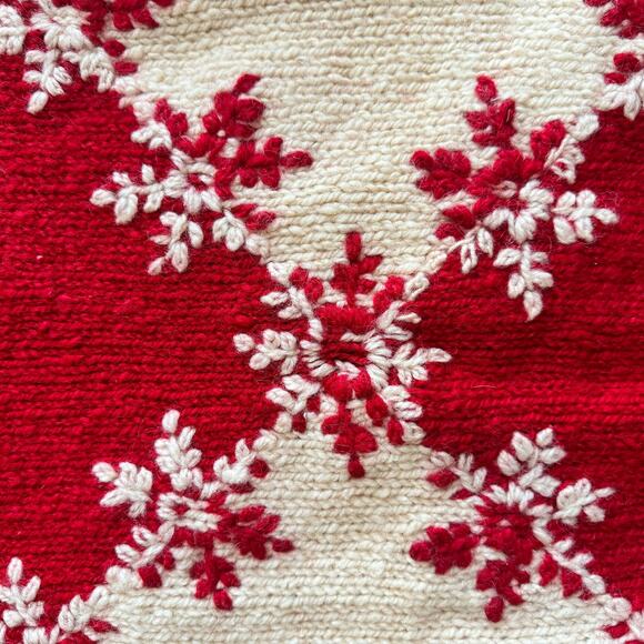VTG Express Tricot Womens Small Christmas Sweater Wool Snowflake Holiday Chunky - Picture 10 of 16